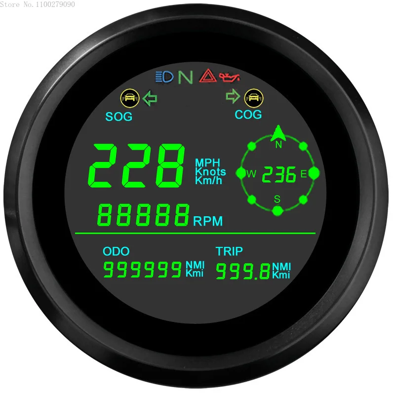 New Digital GPS Speedometer LCD Speed Gauge Trip ODO COG Fuel Level Voltmeter RPM Turn Signal Boat Marine Motorcycle Car 12/24V
New Digital GPS Speedometer LCD Speed Gauge Trip ODO COG Fuel Level Voltmeter RPM Turn Signal Boat Marine Motorcycle Car 12/24V