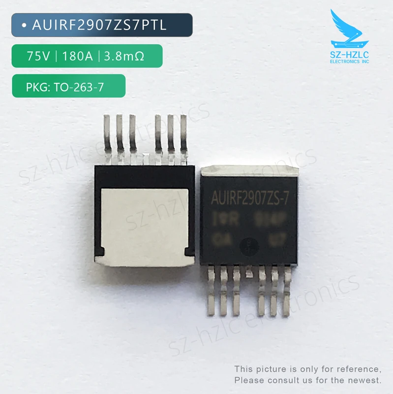 MOSFET transistor AUIRF2907ZS7PTL 75V 180A 3.8mohm AUIRF2907ZS-7 N channel mos IC SMD power amplifier for vehicle grade
MOSFET transistor AUIRF2907ZS7PTL 75V 180A 3.8mohm AUIRF2907ZS-7 N channel mos IC SMD power amplifier for vehicle grade