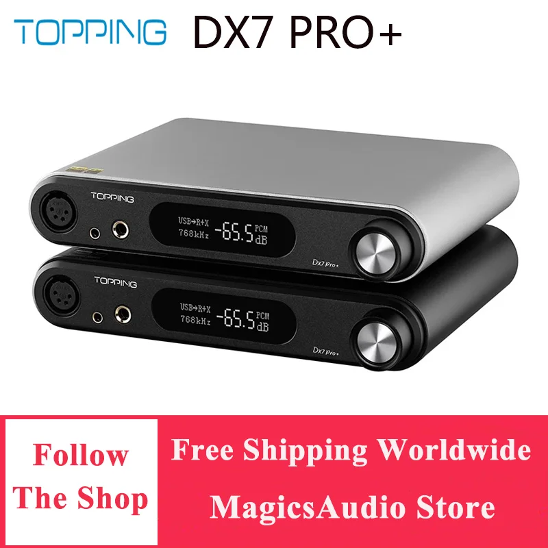 TOPPING DX7 PRO+ DAC&Headphone Amplifier LDAC Hi-Res Audio ES9038PRO Decoder Support up to DSD512&PCM768kHz
TOPPING DX7 PRO+ DAC&Headphone Amplifier LDAC Hi-Res Audio ES9038PRO Decoder Support up to DSD512&PCM768kHz