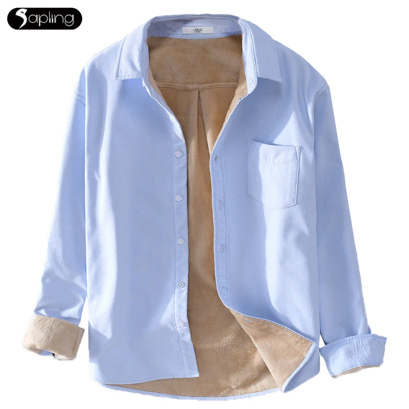 Men's Autumn Winter Shirts Plus Velvet Thick Warm Long-sleeved Shirt Male Simple Comfortable Youthful Men Solid Color Shirt Top
Men's Autumn Winter Shirts Plus Velvet Thick Warm Long-sleeved Shirt Male Simple Comfortable Youthful Men Solid Color Shirt Top