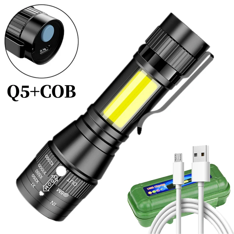 Portable Waterproof Flashlight USB Mini Rechargeable Led Lights Pocket Torch Zoom Hand Lamp Camping Lantern
Portable Waterproof Flashlight USB Mini Rechargeable Led Lights Pocket Torch Zoom Hand Lamp Camping Lantern