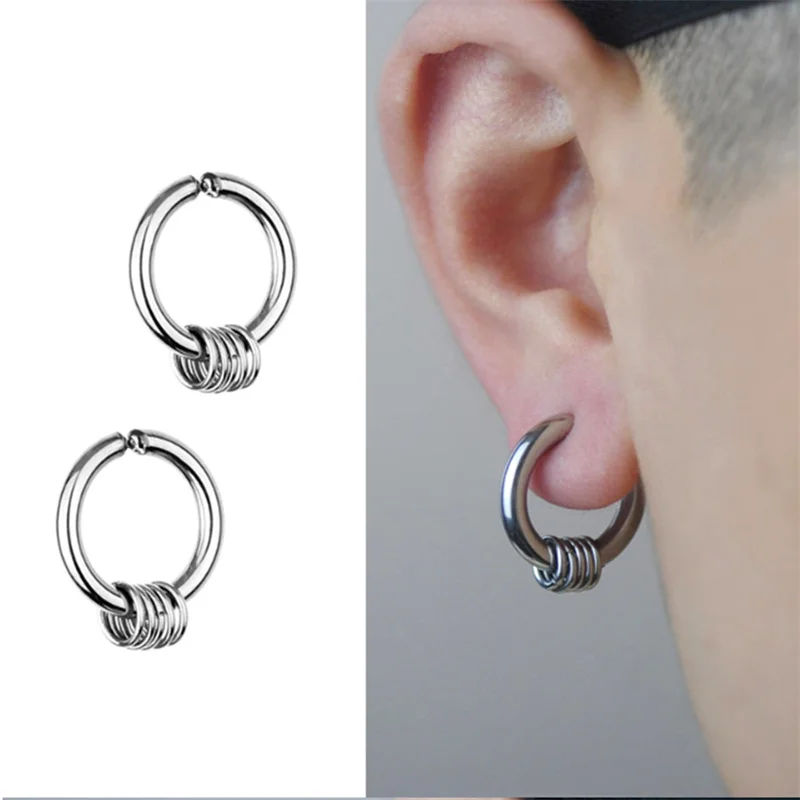 Men'S Painless Clip On Ear Earrings For Teens Stainless Steel Women Male Punk Cool Stuff Non Piercing Without Holes
Men'S Painless Clip On Ear Earrings For Teens Stainless Steel Women Male Punk Cool Stuff Non Piercing Without Holes