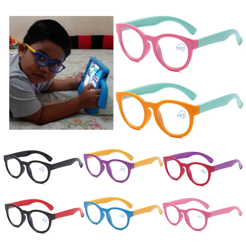 New Bendable Children Optical Glasses Flexible One-piece Safe Eyeglasses Plain Mirror Silicone Anti-blue Light Goggles
New Bendable Children Optical Glasses Flexible One-piece Safe Eyeglasses Plain Mirror Silicone Anti-blue Light Goggles