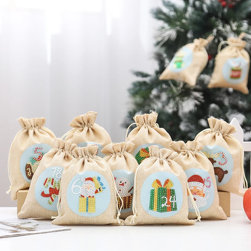 2023 24PCS DIY Diamond Painting Christmas Gift Bag Christmas Tree Hanging Bags Decoration Candy Storage Bag New Year Xmas Gifts
2023 24PCS DIY Diamond Painting Christmas Gift Bag Christmas Tree Hanging Bags Decoration Candy Storage Bag New Year Xmas Gifts
