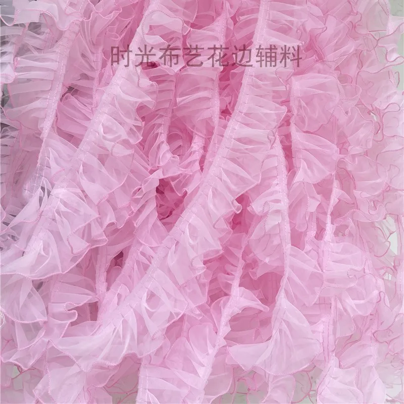 6CM Colorful Organza Pleated Lace Trims Ribbon Fabric Applique Fold Ruffle Dresses DIY Sewing Supplies Craft
6CM Colorful Organza Pleated Lace Trims Ribbon Fabric Applique Fold Ruffle Dresses DIY Sewing Supplies Craft
