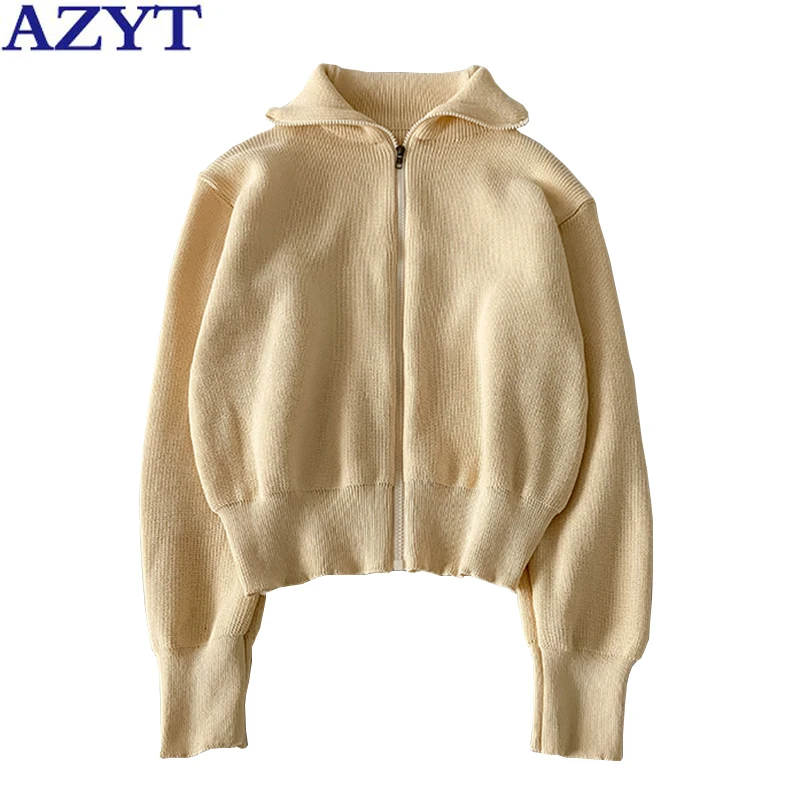 AZYT Casual Zipper Women's Sweater Cardigan 2022 Spring Autumn Soft Knitwear Pull Femme Tops Solid Sweater Coat For Women
AZYT Casual Zipper Women's Sweater Cardigan 2022 Spring Autumn Soft Knitwear Pull Femme Tops Solid Sweater Coat For Women