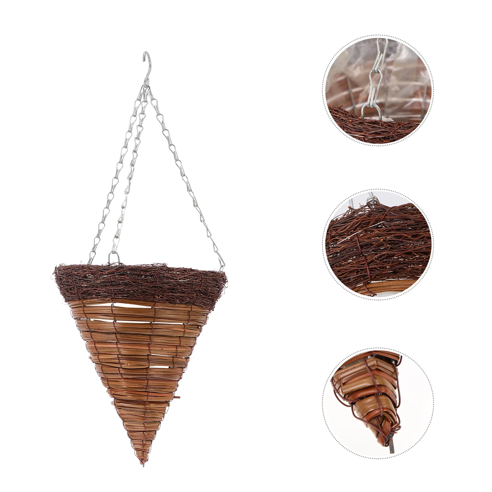 2 Sets Farmhouse Hanging Basket Hanging Planter Rattan Cone Basket Hanging Planter Hanging Plant Basket
2 Sets Farmhouse Hanging Basket Hanging Planter Rattan Cone Basket Hanging Planter Hanging Plant Basket