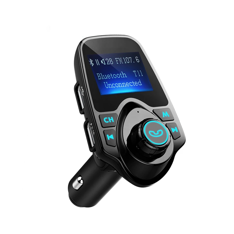 

mijia T11 Wireless Bluetooth FM Transmitter Handsfree Car Kit MP3 Player Wireless Bluetooth Adapter With Dual USB Port Car Kit