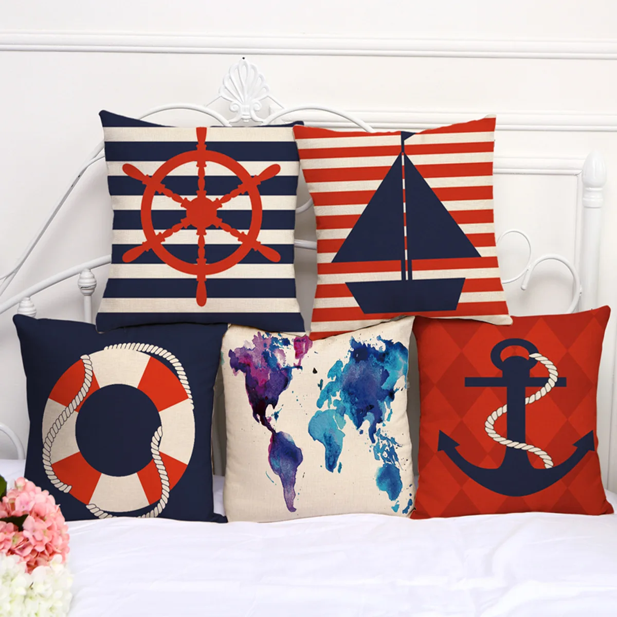 Nautical Navy Dark Blue Throw Pillows Hero Sailboats Geometry Pattern Pillow Case Garden Sofa Double Bed Cushions 45X45 50X50
Nautical Navy Dark Blue Throw Pillows Hero Sailboats Geometry Pattern Pillow Case Garden Sofa Double Bed Cushions 45X45 50X50