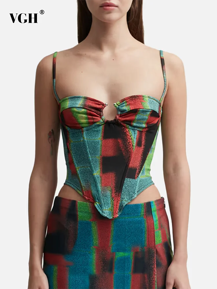 VGH Hollow Out Slimming Tank Tops For Women Square Collar Sleeveless Off Shoulder Backless Hit Color Printing Vests Female New
VGH Hollow Out Slimming Tank Tops For Women Square Collar Sleeveless Off Shoulder Backless Hit Color Printing Vests Female New