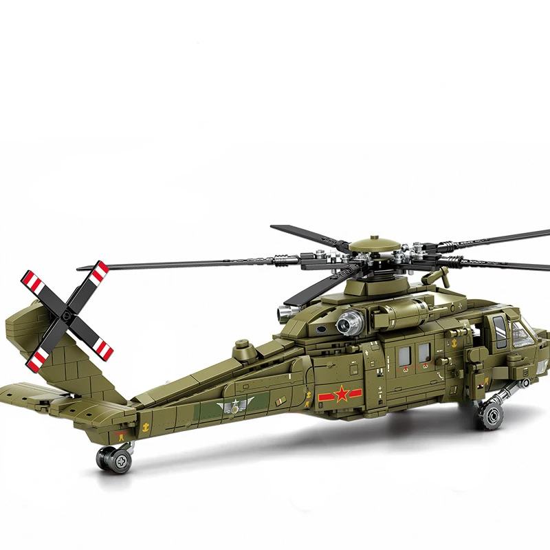 Senbao building block creative design military series armed helicopter fighter building block compatible desktop model hand-made
Senbao building block creative design military series armed helicopter fighter building block compatible desktop model hand-made