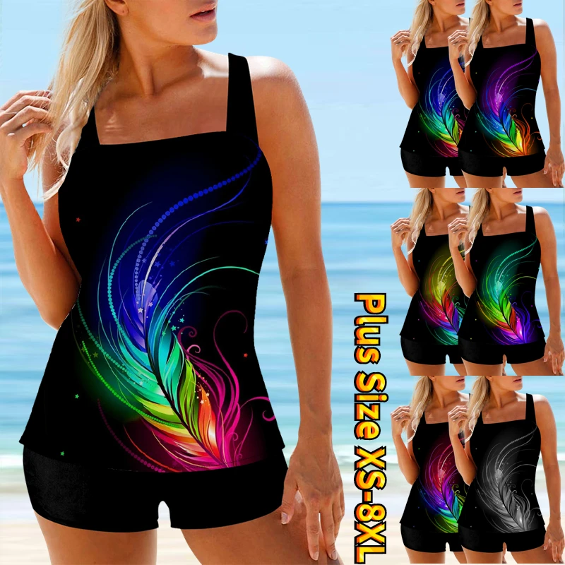 Новинка лета 2023, женский пляжный купальник в стиле ретро с 3D принтом, женский купальный костюм на бретельках с открытой спиной, Женский танкини из двух частей с высокой талией 
Новинка лета 2023, женский пляжный купальник в стиле ретро с 3D принтом, женский купальный костюм на бретельках с открытой спиной, Женский танкини из двух частей с высокой талией