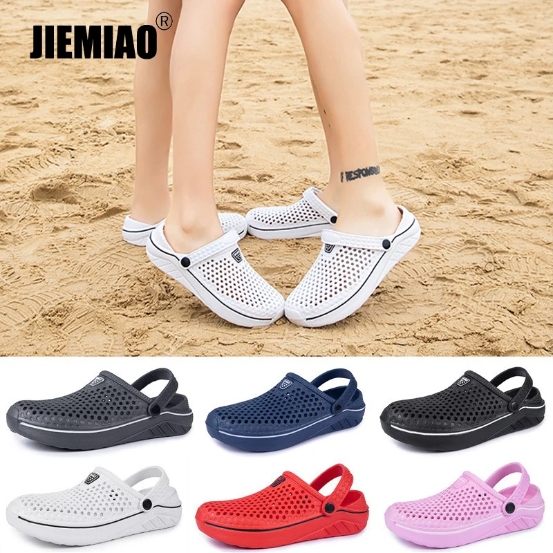 JIEMIAO Men's Sandals Summer Unisex Beach Clogs Sandals Slippers Flip Flops Quality Women Garden Casual Light Quick-Drying Shoes
JIEMIAO Men's Sandals Summer Unisex Beach Clogs Sandals Slippers Flip Flops Quality Women Garden Casual Light Quick-Drying Shoes