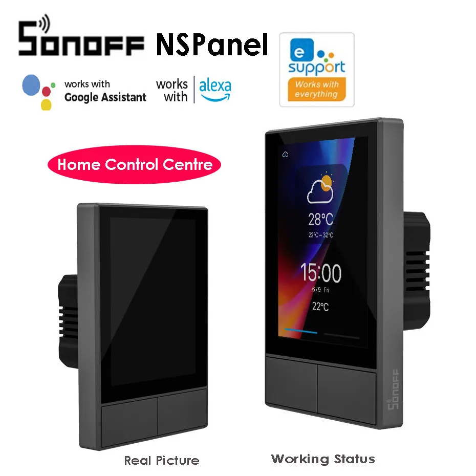 New SONOFF NSPanel Wifi Smart Scene Wall Switch US Type Smart Thermostat Display All-in-One Control for Alice Alexa Google Home
New SONOFF NSPanel Wifi Smart Scene Wall Switch US Type Smart Thermostat Display All-in-One Control for Alice Alexa Google Home
