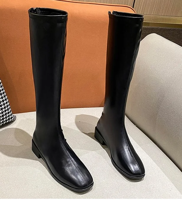 2022 Plus Size Pu Leather Knee High Boots Women Autumn Winter Med Heels Long Botas Woman Round Toe Back Zipper Boots Female
2022 Plus Size Pu Leather Knee High Boots Women Autumn Winter Med Heels Long Botas Woman Round Toe Back Zipper Boots Female
