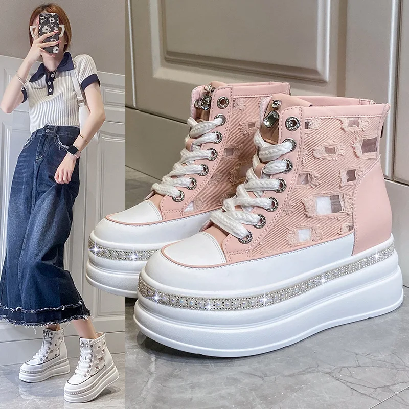 High Top Canvas Shoes for Women 2023 New Summer Thick Sole Sponge Cake Trend Matching Thick Sole Casual Sports Shoes for Women
High Top Canvas Shoes for Women 2023 New Summer Thick Sole Sponge Cake Trend Matching Thick Sole Casual Sports Shoes for Women