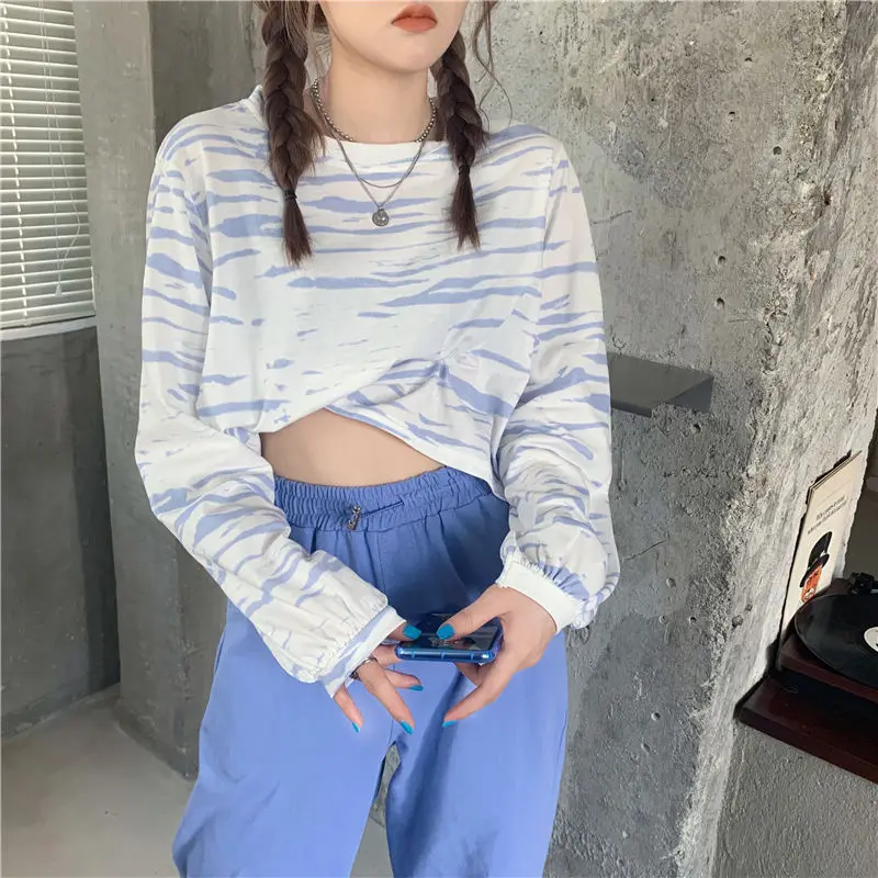 Женские футболки, свободная футболка с длинным рукавом, Осенний женский укороченный топ с О-образным вырезом, в стиле шик, в Корейском стиле,...
Женские футболки, свободная футболка с длинным рукавом, Осенний женский укороченный топ с О-образным вырезом, в стиле шик, в Корейском стиле,...