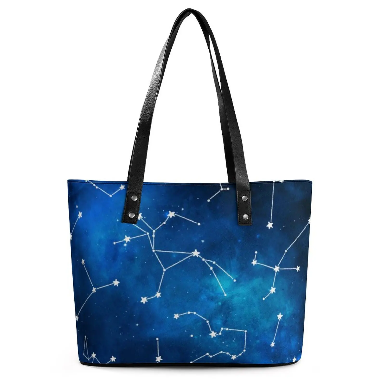 Blue Galaxy Handbags Sky Map Constellation Astronomy Tote Bag Fashion Beach Shoulder Bag Handle Print PU Leather Shopping Bags
Blue Galaxy Handbags Sky Map Constellation Astronomy Tote Bag Fashion Beach Shoulder Bag Handle Print PU Leather Shopping Bags
