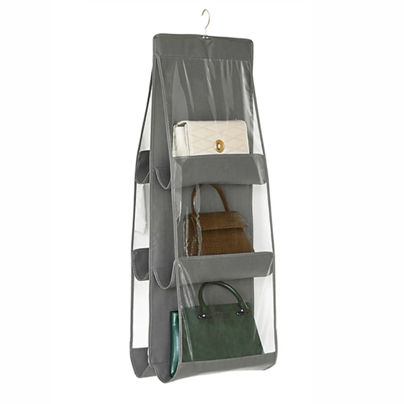 360°rotation Purse Handbag Tote Bag Storage Organizer 6 Grids Dustproof Closet Hanging Rack Storage Of Crafts Toys Clothing
360°rotation Purse Handbag Tote Bag Storage Organizer 6 Grids Dustproof Closet Hanging Rack Storage Of Crafts Toys Clothing