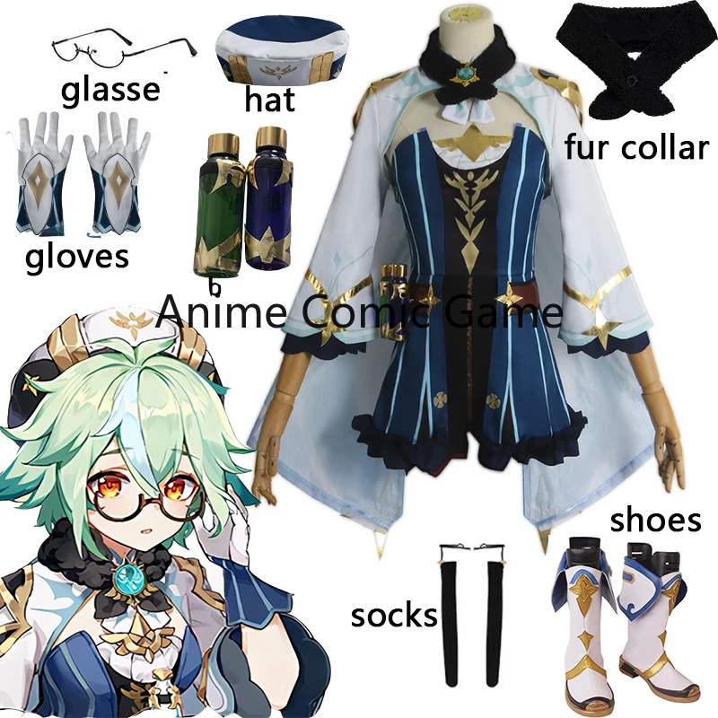 Genshin Impact Sucrose Cosplay Game Suit Sweet Lolita Dress Party Uniform Cosplay Costume Anime Wig Halloween Women Girls
Genshin Impact Sucrose Cosplay Game Suit Sweet Lolita Dress Party Uniform Cosplay Costume Anime Wig Halloween Women Girls