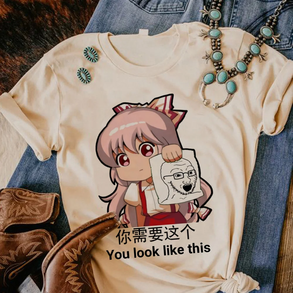 Touhou t-shirts women designer Japanese Y2K top girl manga graphic streetwear clothes
Touhou t-shirts women designer Japanese Y2K top girl manga graphic streetwear clothes