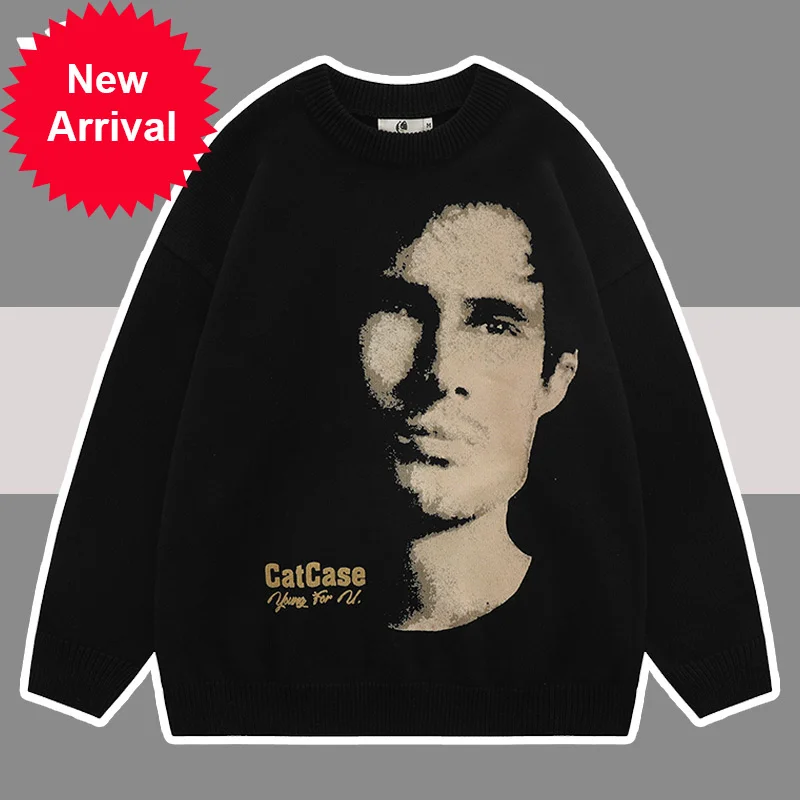 Sweater Portrait Print Knitted Men Women Hip Hop Streetwear Drop Shoulder Pullover Harajuku Oversize Long Sleeve Jumper Unisex
Sweater Portrait Print Knitted Men Women Hip Hop Streetwear Drop Shoulder Pullover Harajuku Oversize Long Sleeve Jumper Unisex