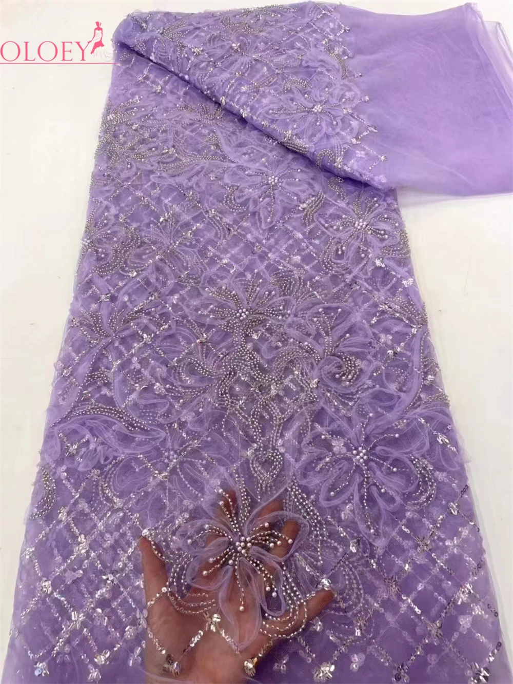 High Quality Fashion French Panhual Embroidery Beaded Lace Fabric With Sequins African Nigerian Lace Fabric For Wedding Dress
High Quality Fashion French Panhual Embroidery Beaded Lace Fabric With Sequins African Nigerian Lace Fabric For Wedding Dress
