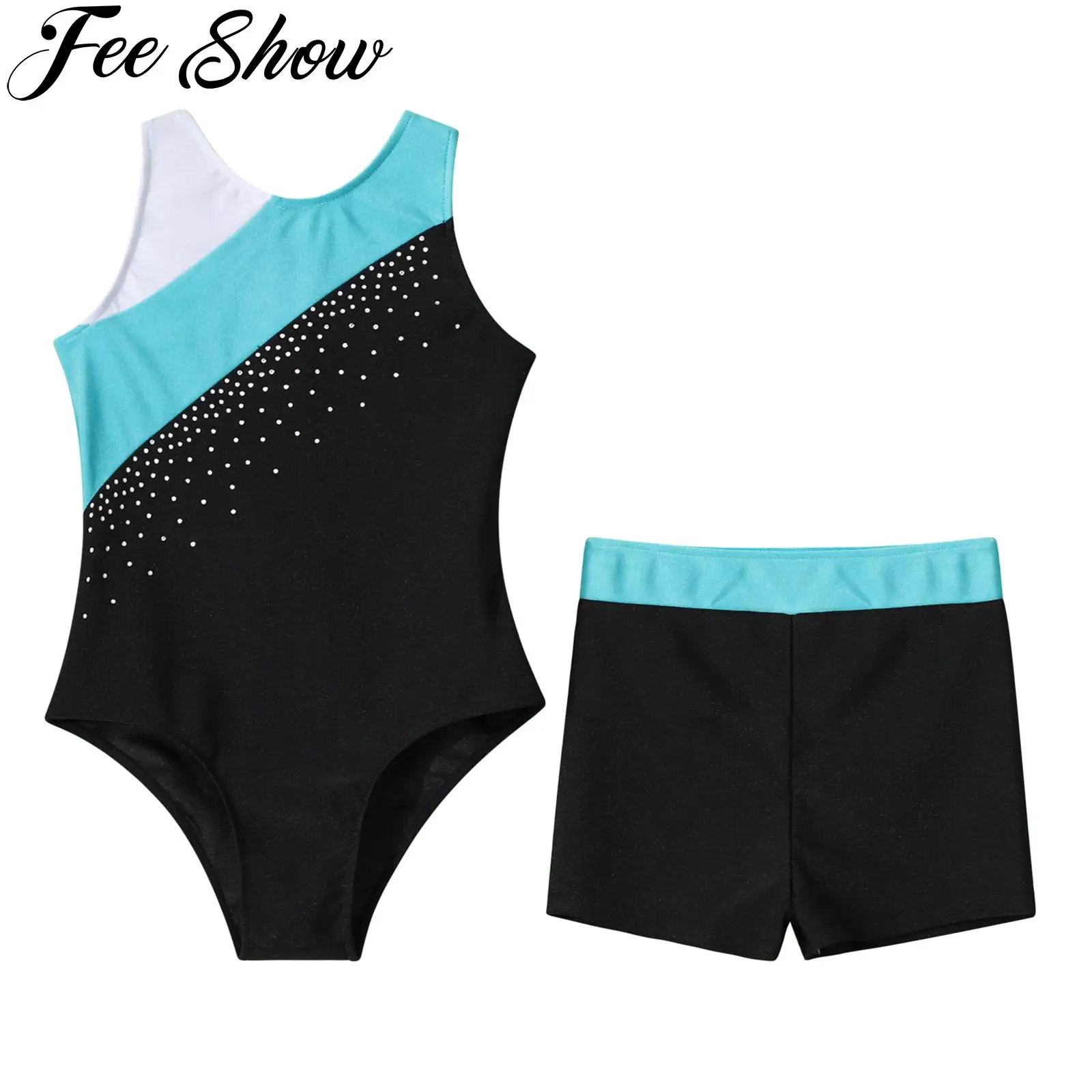 Kids Girls Ballet Dance Performance Clothes Set Sleeveless Shiny Rhinestone Sports Gymnastics Workout Leotards with Shorts Suit
Kids Girls Ballet Dance Performance Clothes Set Sleeveless Shiny Rhinestone Sports Gymnastics Workout Leotards with Shorts Suit