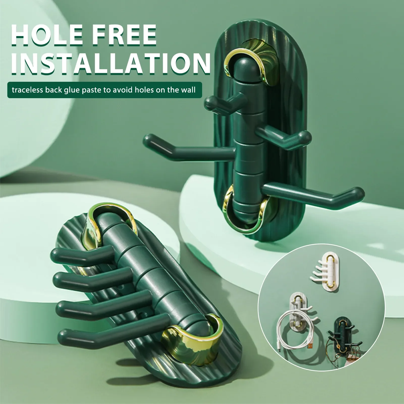 Hat Coat Free Style 2Pcs Rack Kitchen Punch Plastic Storage Rotating Hook Hook Nordic Bathroom Hanging Hanger Mounted Keys Wall
Hat Coat Free Style 2Pcs Rack Kitchen Punch Plastic Storage Rotating Hook Hook Nordic Bathroom Hanging Hanger Mounted Keys Wall