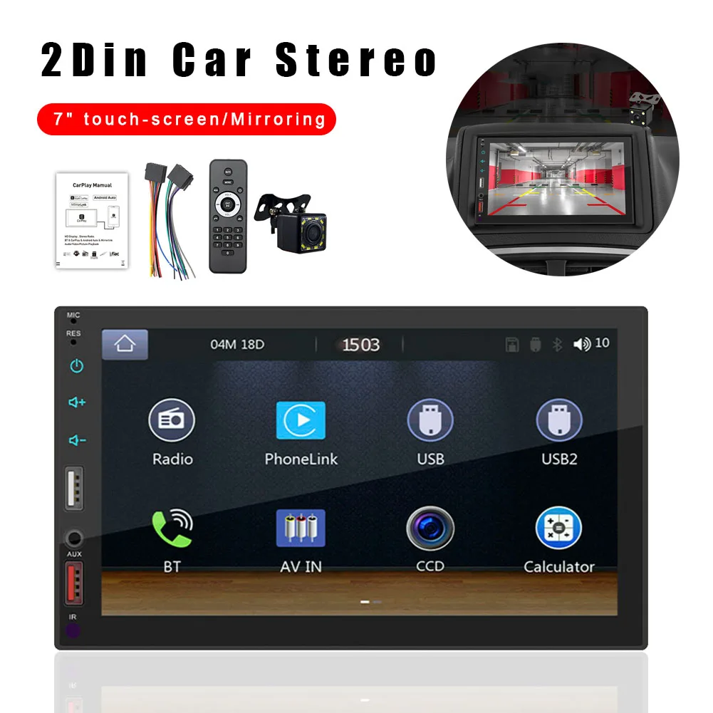 X2S 2Din Car Stereo Radio 7-inch Touch Screen for CarPlay Android Auto BT Multimedia MP5 Player Mirror Link Rear Camera AUX USB
X2S 2Din Car Stereo Radio 7-inch Touch Screen for CarPlay Android Auto BT Multimedia MP5 Player Mirror Link Rear Camera AUX USB