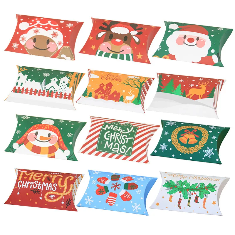 Creative Pillow Shape Christmas Candy Box Christmas Decoration Kraft Paper Gift Box Kids Festival Party New Year Gift Navidad
Creative Pillow Shape Christmas Candy Box Christmas Decoration Kraft Paper Gift Box Kids Festival Party New Year Gift Navidad