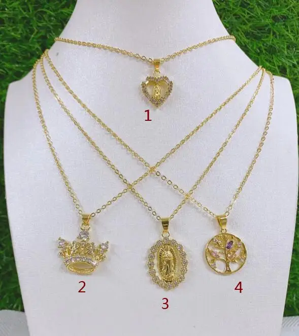 1pcs Holy Virgin Mary life Tree Crown Pendant CZ Cubic Zirconia Necklace Copper Metal Chain Unisex Religious Jewelry Gift fd4s
1pcs Holy Virgin Mary life Tree Crown Pendant CZ Cubic Zirconia Necklace Copper Metal Chain Unisex Religious Jewelry Gift fd4s