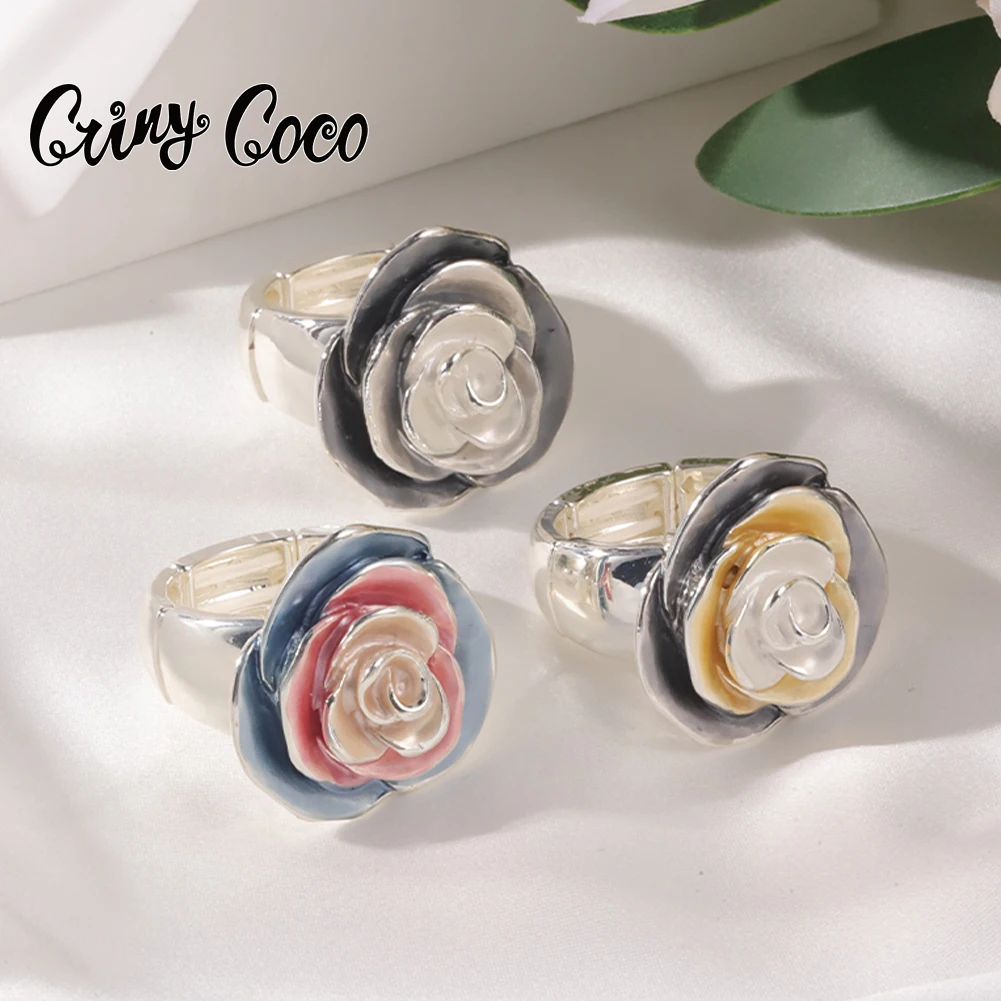 Cring Coco Prevalent Ladies Creative Design Colorful Flower Rings Female Zinc Alloy Jewelry Ring Fashion for Women Girls Party
Cring Coco Prevalent Ladies Creative Design Colorful Flower Rings Female Zinc Alloy Jewelry Ring Fashion for Women Girls Party