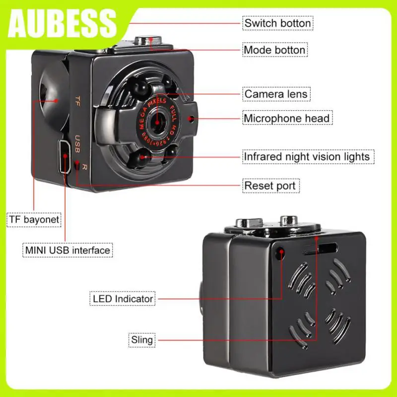1080p Portable Mini Camcorders Usb Charge Outdoor Sports Camera Mini Camera Sq8 Mini Infrared Night Infrared Outdoor
1080p Portable Mini Camcorders Usb Charge Outdoor Sports Camera Mini Camera Sq8 Mini Infrared Night Infrared Outdoor