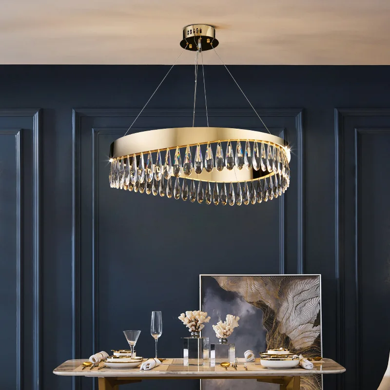 Curve Ring Lights Modern Gold Suspension Chandelier Luxury Ceiling Lamps LED Lustre Crystal Home Decoration Dining Room
Curve Ring Lights Modern Gold Suspension Chandelier Luxury Ceiling Lamps LED Lustre Crystal Home Decoration Dining Room