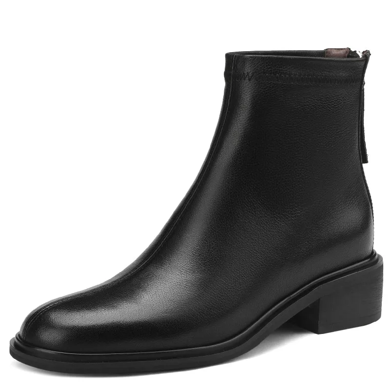 Spring Autumn Women`s Short Boots Hoof Heels RoundToe Genuine Leather ANKLE Shoes For Girls Black Retro Size 39 Shoes 1002A2299
Spring Autumn Women`s Short Boots Hoof Heels RoundToe Genuine Leather ANKLE Shoes For Girls Black Retro Size 39 Shoes 1002A2299