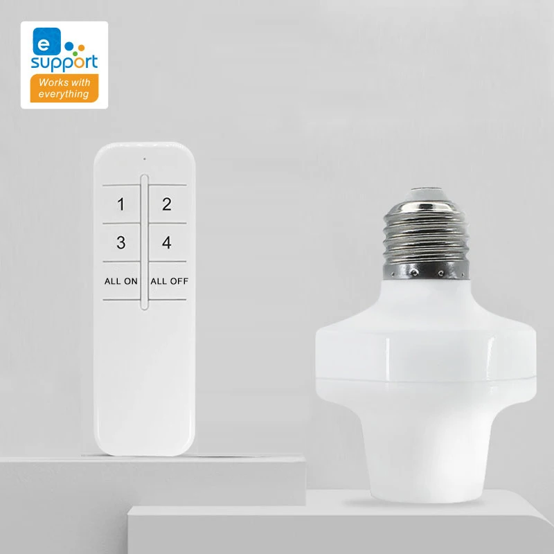 E27 Wireless Remote Control Light Lamp Holder High Quality 20M Base oN/off Switch Socket Range Smart Device For LED Bulb Newest 
E27 Wireless Remote Control Light Lamp Holder High Quality 20M Base oN/off Switch Socket Range Smart Device For LED Bulb Newest