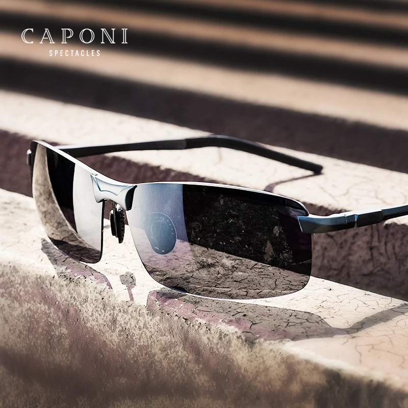 CAPONI Day Driving Sunglasses For Men Polarized Sports Shades UV400 Protection Light Aluminum Frame Male's Sun Glasses BS3043 
CAPONI Day Driving Sunglasses For Men Polarized Sports Shades UV400 Protection Light Aluminum Frame Male's Sun Glasses BS3043