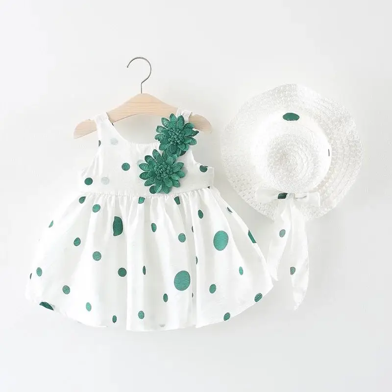 Newborn Baby Kid Clothes 2022 Summer Infant Girl Clothes Korean Cute Print Sleeveless Cotton Beach Dress+Sunhat Princess Dresses
Newborn Baby Kid Clothes 2022 Summer Infant Girl Clothes Korean Cute Print Sleeveless Cotton Beach Dress+Sunhat Princess Dresses