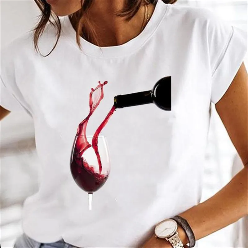 3D Red Wine Glass Printing Fashion Women T-Shirts Short Sleeve Loose Casual Summer Female Tops Tees Basic T-Shirt Pullovers
3D Red Wine Glass Printing Fashion Women T-Shirts Short Sleeve Loose Casual Summer Female Tops Tees Basic T-Shirt Pullovers