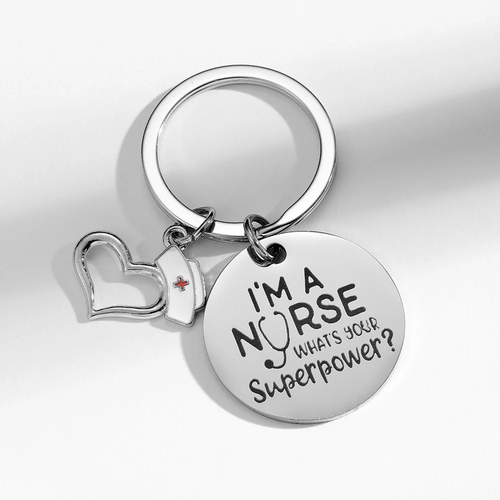New Nurse Cap Heart Stainless Steel Keychain I'm A Nurse Nursing Key Ring for Birthday Christmas Jewelry Gifts
New Nurse Cap Heart Stainless Steel Keychain I'm A Nurse Nursing Key Ring for Birthday Christmas Jewelry Gifts