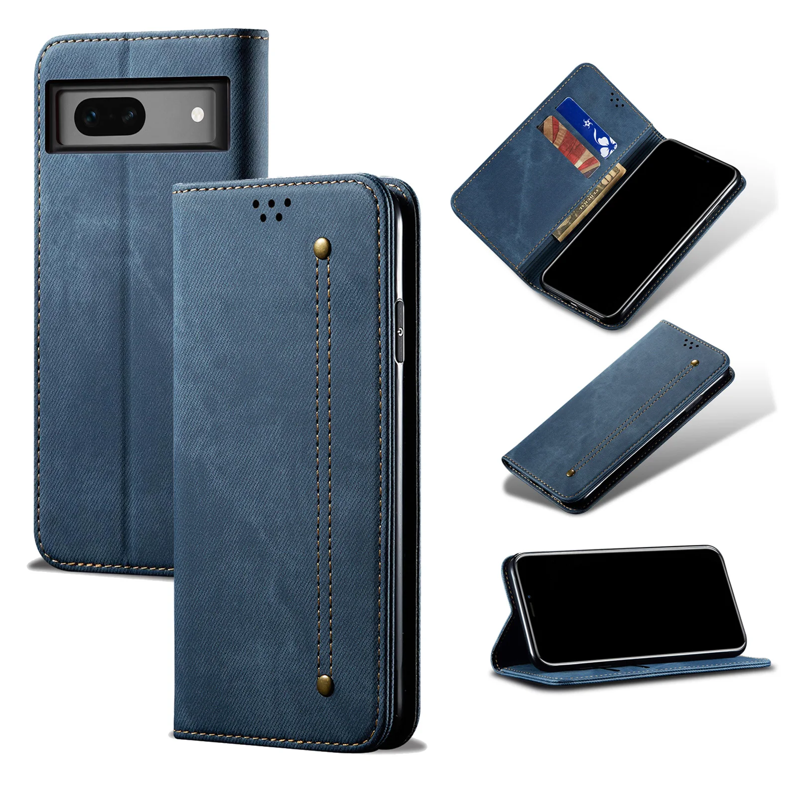 For Coque Google Pixel 6A Case Denim Pattern Folio Vegan Leather Magnetic Kickstand Card Holder Phone Cover Pixel 7 Pro 7A
For Coque Google Pixel 6A Case Denim Pattern Folio Vegan Leather Magnetic Kickstand Card Holder Phone Cover Pixel 7 Pro 7A