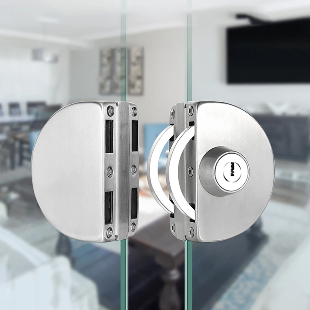 Lock Glass Door Lock For 8-12mm Thickness Frameless Double Swing Or Sliding Toughened Glass Door Glass Door Lock Silver Lock Set
Lock Glass Door Lock For 8-12mm Thickness Frameless Double Swing Or Sliding Toughened Glass Door Glass Door Lock Silver Lock Set