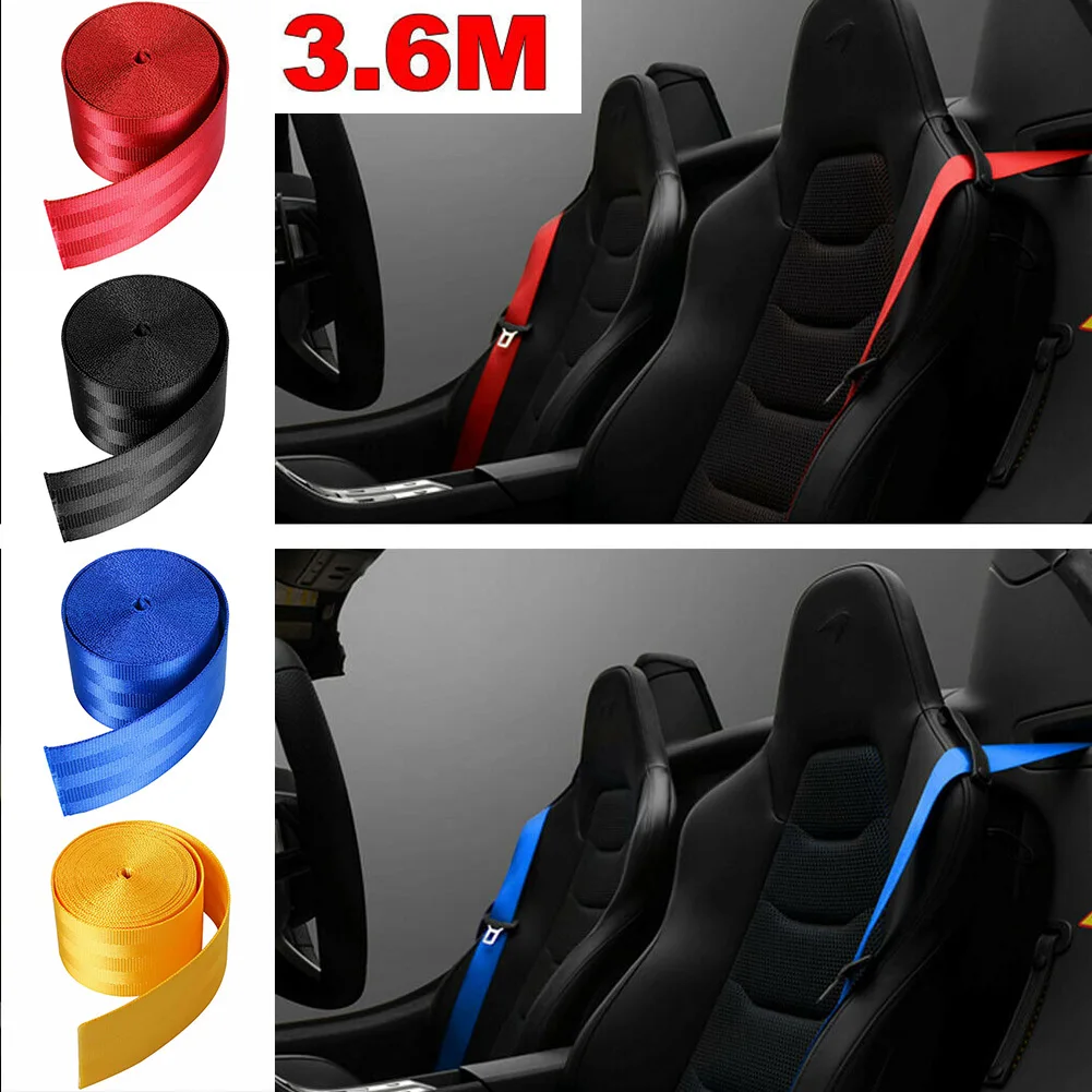 3.6M Car Red Seat Belt Webbing Polyester Seat Lap Retractable Nylon Safety Strap Red/Blue/Green For Universal
3.6M Car Red Seat Belt Webbing Polyester Seat Lap Retractable Nylon Safety Strap Red/Blue/Green For Universal