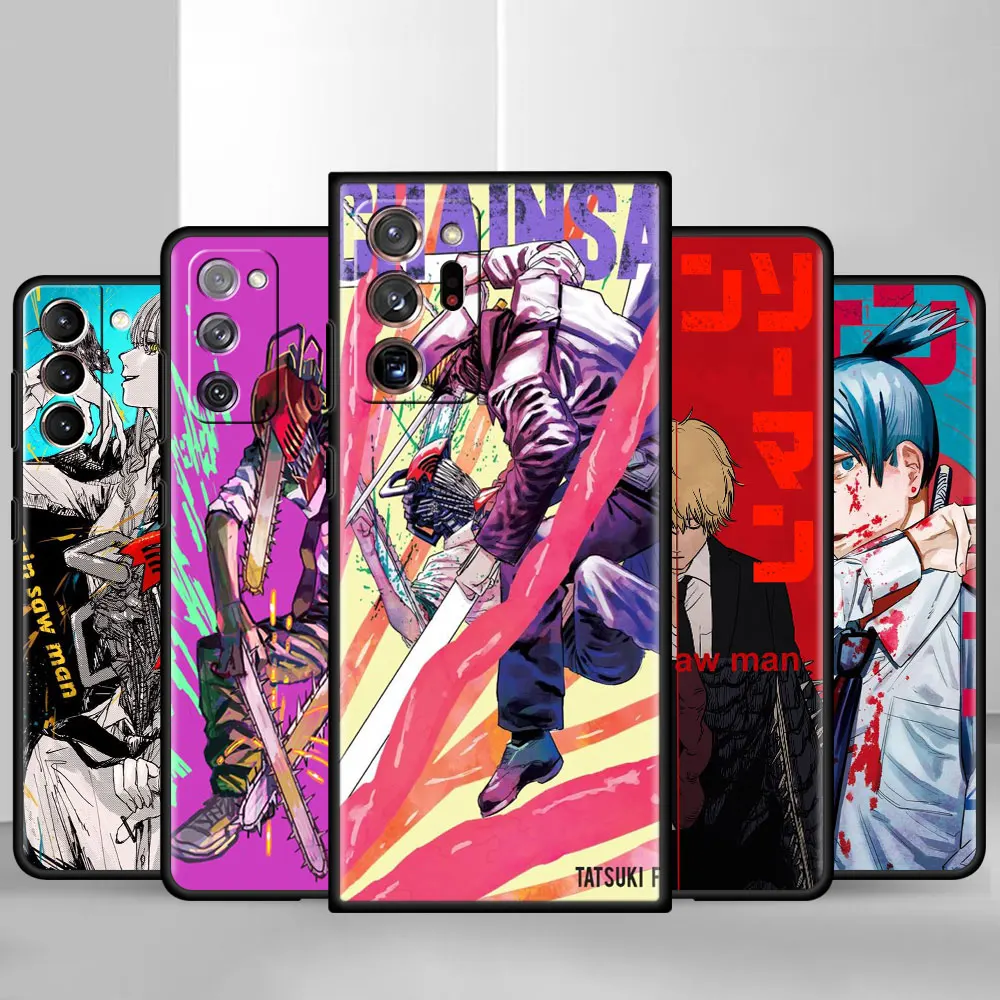 

Anime Chainsaw Man Case For Samsung Galaxy S21 S20 S22 ultra FE 5G S10 S8 S9 S21 plus s10e for Note 20 10 9 Fundas Cover