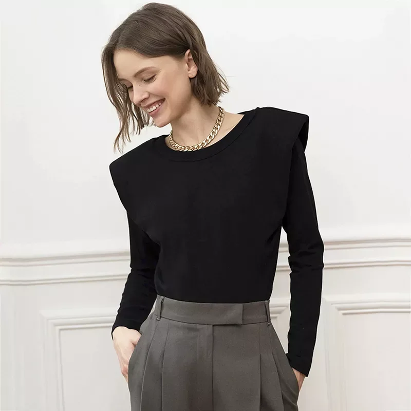 2020 Fashion Pads Shoulder Top Women Graceful Long Sleeve Blouses Ladies Solid Color Top for Work Daily Wear
2020 Fashion Pads Shoulder Top Women Graceful Long Sleeve Blouses Ladies Solid Color Top for Work Daily Wear