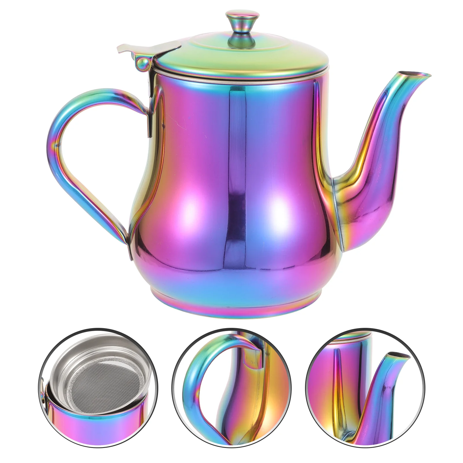 Stainless Steel Teapot Metal Oil Dispenser Container Large Capacity Oil Bottle with Spout
Stainless Steel Teapot Metal Oil Dispenser Container Large Capacity Oil Bottle with Spout
