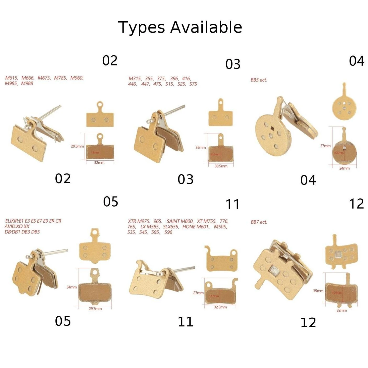 Bicycle Metal Disc Brake Pad Mountain Road Bike Brake For SHIMAN0/HOPE/SR AM Gold Pads Replacement Bike Accessories Durable
Bicycle Metal Disc Brake Pad Mountain Road Bike Brake For SHIMAN0/HOPE/SR AM Gold Pads Replacement Bike Accessories Durable