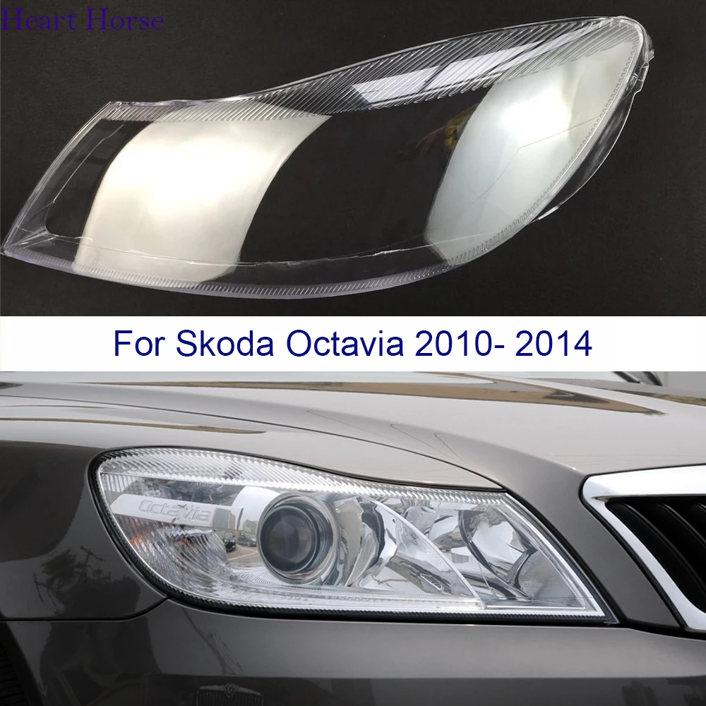 

Для Skoda Octavia 2010-2014 лампочки для фар, лампа, крышка для автомобильной фары, прозрачные линзы для передних фар