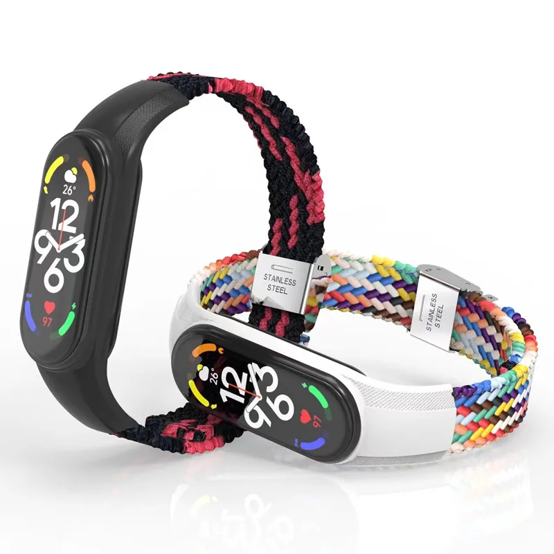 Nylon Braided Strap for Mi Band 7 6 Elastic Adjustable Solo Loop Bracelet for Xiaomi 5 4 3 Wristband 
Nylon Braided Strap for Mi Band 7 6 Elastic Adjustable Solo Loop Bracelet for Xiaomi 5 4 3 Wristband